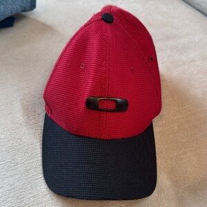 Oakley Red and Black Logo Cap